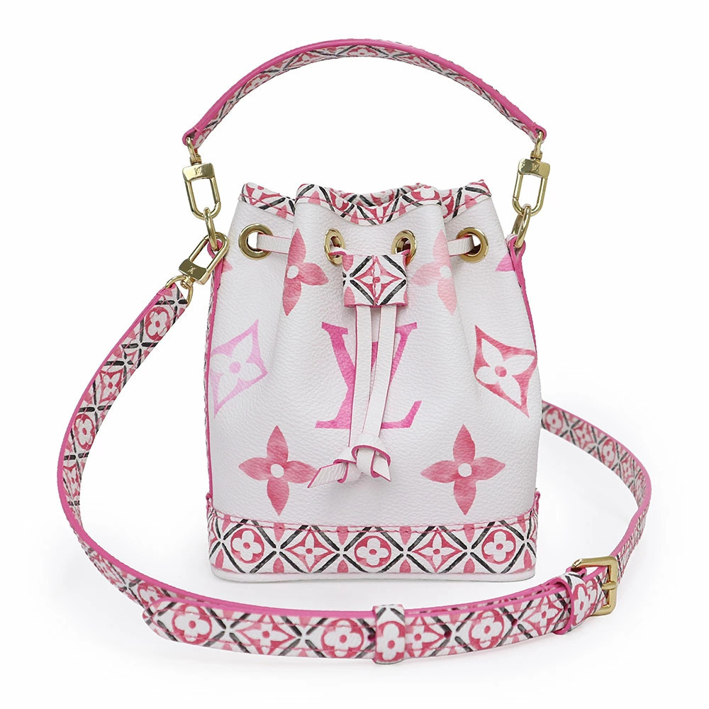 LOUIS VUITTON Noe Canvas Rose Pink White Crossbody